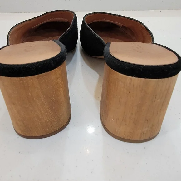 Madewell Suede Mules in Black – Size 9 - Picture 3 of 6
